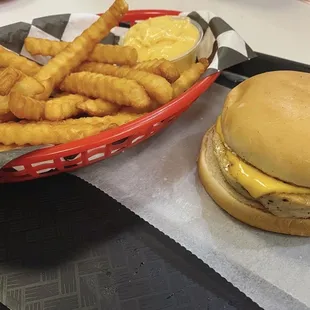 Grilled Chicken Sandwich w/ Fries and Cheese