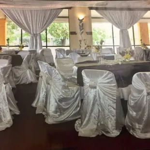 Wedding white fabric..another option Lucas Event Center can do.