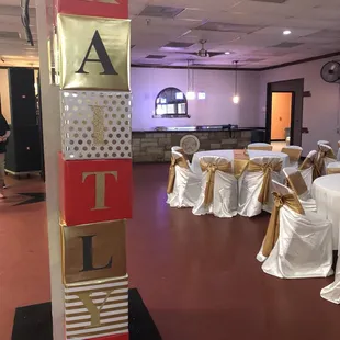 Lucas Event Center has a built in bar