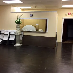 One of the spaces that can be used to setup the food or drinks..