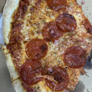 Meat lovers, pizza, pepperoni ham, sausage