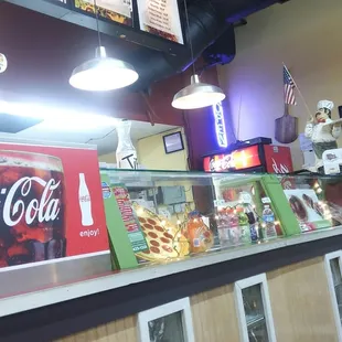 a view of the counter area