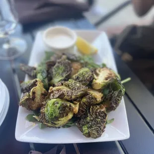 Fried Brussels sprouts