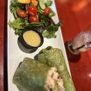 Chicken wrap with salad