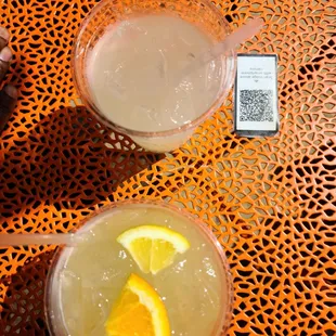 Sangria and lemondade