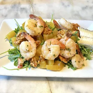Beet salad with add shrimp. Excellent.