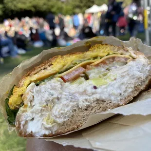 Tuna sandwich with everything