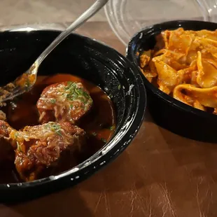 Meatballs and bolognese