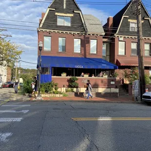 Street view of this very cute restaurant and their beautiful outdoor patio.