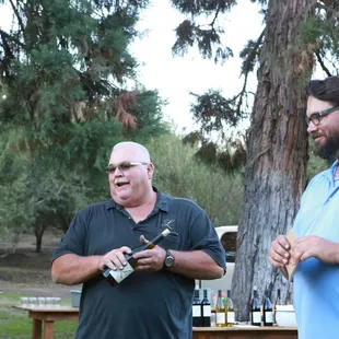 Dinner with the winemaker, Mark Lucchesi.