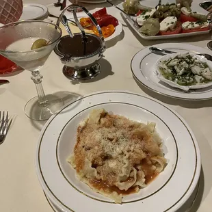 a table full of food