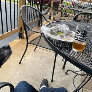 Gyro, humus and a jealous dog
