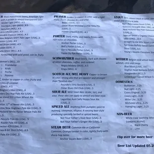 Beer Menu 2
