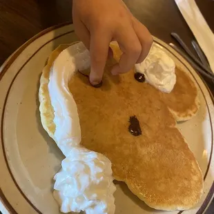 Mickey Mouse pancake.