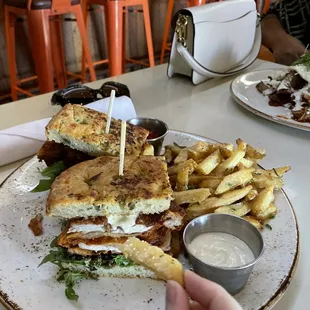 Chicken piccata sandwich