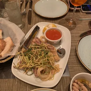 Fritto Di Calamari E Zucchini