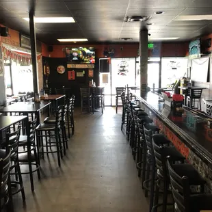 Inside of the bar. Full service