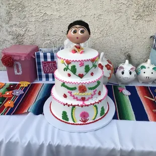 Baby shower Mexican fiesta cake