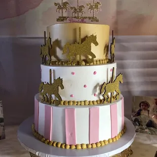 Custom carousel cake