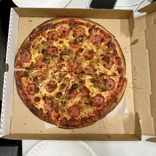 08-18-22 Pepperoni, and sausage, Extra well-done