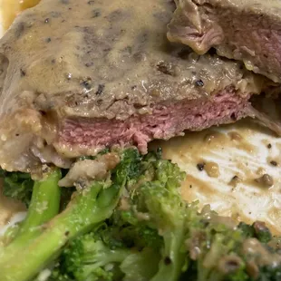 The steak that was uneatable other than the end pieces