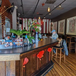 Inside. Bar. View upon entry looking left.