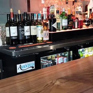 a full view of the bar