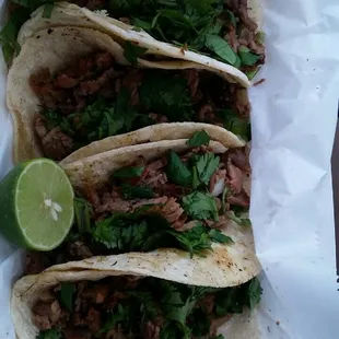 Carne asada tacos