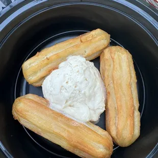 Homemade Churros! Carmel filled!