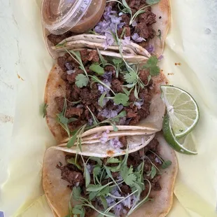 Carne asada tacos