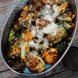 Gluten Free Garlic Parm Brussels!