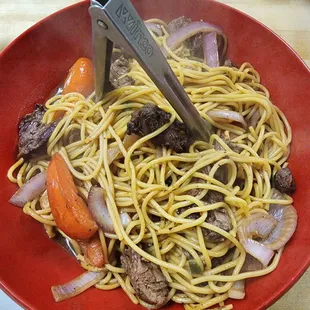 Tallarin saltado de beef