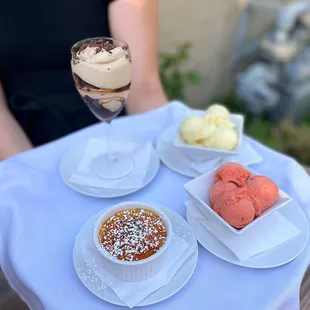 Assorted desserts