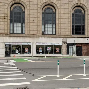 the intersection of a city street