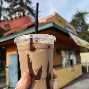 Vegan mocha freeze coffee baby!