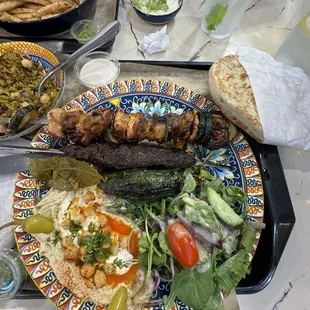 Shish chicken and beef Plate