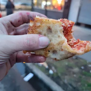 Grandma slice and paint covered hands