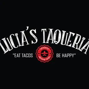 the logo for lucia's taqueria