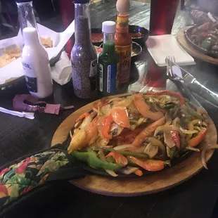 Veggie fajitas