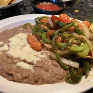 Vegetarian fajitas, from the lunch menu (part 1)