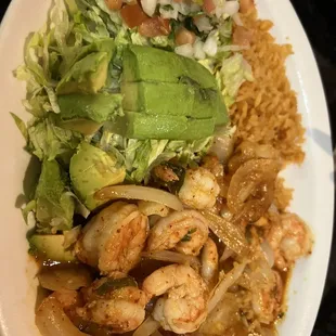 Camarones Diabla spicy shrimp was good! Buttery, not too spicy