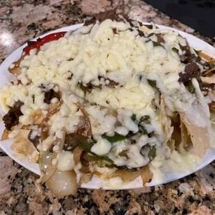 Half order fajita nachos