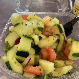 Cucumber and tomatoes salad
