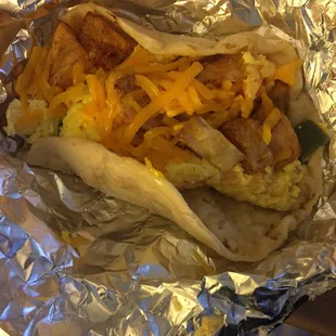 Breakfast tacos are great!