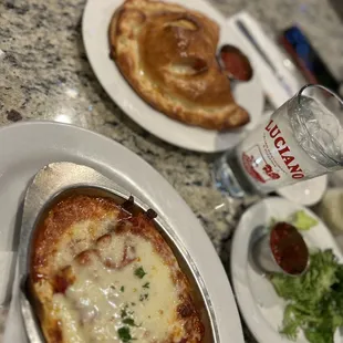 Fabulous calzone and Lasagna