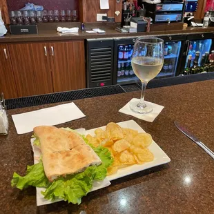 Turkey &amp; Cheese Penni, Paired With Pinot Grigio