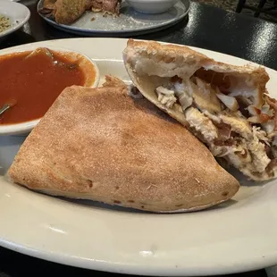 Lunch Calzone - chicken &amp; bacon