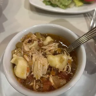 Chicken tortellini soup