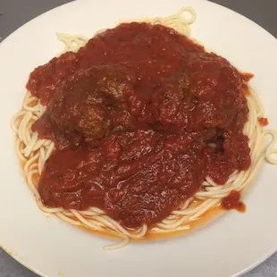 spaghetti and meatballs