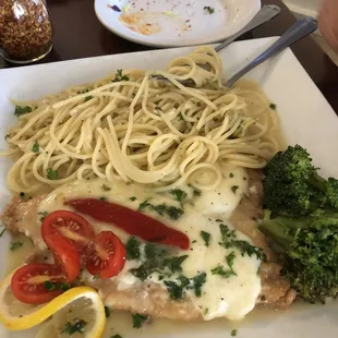 Chicken Sibrian-supposed to be a fav but the pasta tasted stale and we found a steel string in it (look for another pic)